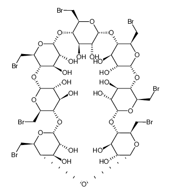七-(6-溴-6-去氧)-β-环糊精结构式