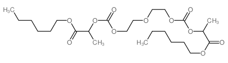 hexyl 2-[2-[2-(1-hexoxycarbonylethoxycarbonyloxy)ethoxy]ethoxycarbonyloxy]propanoate结构式