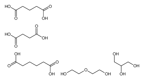 butanedioic acid,hexanedioic acid,2-(2-hydroxyethoxy)ethanol,pentanedioic acid,propane-1,2,3-triol结构式