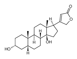 3α,14β-Dihydroxy-5β,14β-carda-20(22)-enolide Structure
