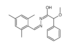 2-methoxy-2-phenyl-N-[(E)-(2,4,6-trimethylphenyl)methylideneamino]acetamide Structure