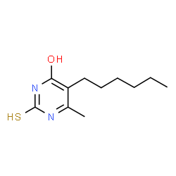 5-Hexyl-2-mercapto-6-methylpyrimidin-4(3H)-one Structure