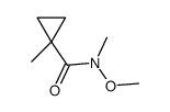 N-甲氧基-N,1-二甲基环丙甲酰胺结构式