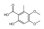 6-hydroxy-3,4-dimethoxy-2-methylbenzoic acid Structure