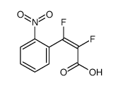 2,3-difluoro-3-(2-nitrophenyl)prop-2-enoic acid Structure