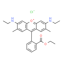 Xanthylium, 9-[2-(ethoxycarbonyl)phenyl]-3,6-bis(ethylamino)-2,7-dimethyl-, molybdatesilicate Structure