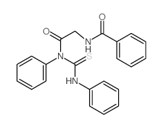 Benzamide,N-[2-oxo-2-[phenyl[(phenylamino)thioxomethyl]amino]ethyl]- Structure