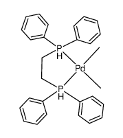 dimethyl[1,2-bis(diphenylphosphanyl)ethane]palladium结构式