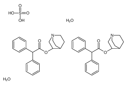 1-azabicyclo[2.2.2]octan-3-yl 2,2-diphenylacetate,sulfuric acid,dihydrate结构式