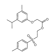 3-isopropyl-5-methylphenoxyacetic acid 2-(toluene-4-sulfonyl)ethyl ester Structure
