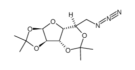 6-Azido-6-desoxy-1,2:3,5-di-O-isopropyliden-α-D-glucofuranose结构式