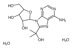 (2R,3R,4S,5R)-2-[6-amino-8-(2-hydroxypropan-2-yl)purin-9-yl]-5-(hydroxymethyl)oxolane-3,4-diol,dihydrate结构式