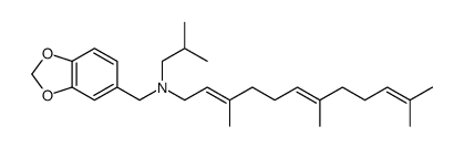 N-(2-Methylpropyl)-N-(3,7,11-trimethyl-2,6,10-dodecatrienyl)-1,3-benzodioxole-5-methanamine结构式