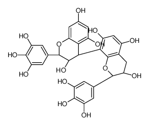 (2R,3R)-2-(3,4,5-trihydroxyphenyl)-8-[(2R,3S,4S)-3,5,7-trihydroxy-2-(3,4,5-trihydroxyphenyl)-3,4-dihydro-2H-chromen-4-yl]-3,4-dihydro-2H-chromene-3,5,7-triol Structure