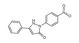 2-(4-nitro-phenyl)-5-phenyl-1,2-dihydro-pyrazol-3-one结构式