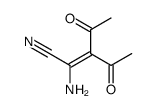3-acetyl-2-amino-4-oxopent-2-enenitrile结构式