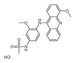 N-[3-methoxy-4-[(4-methoxyacridin-9-yl)amino]phenyl]methanesulfonamide,hydrochloride Structure