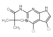 Propanamide, N-(4,5-dichloro-7H-pyrrolo[2,3-d]pyrimidin-2-yl)-2,2-dimethyl- Structure