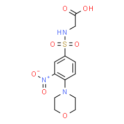 {[((4-吗啉-4-基-3-硝基苯基)磺酰基]氨基}乙酸结构式