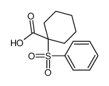 1-(benzenesulfonyl)cyclohexane-1-carboxylic acid结构式