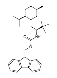 (9H-fluoren-9-yl)methyl ((S,E)-1-((2S,5R)-2-isopropyl-5-methylcyclohexylidene)-3,3-dimethylbutan-2-yl)carbamate结构式