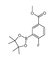 2-Fluoro-5-(Methoxycarbonyl)benzeneboronic acid pinacol ester Structure