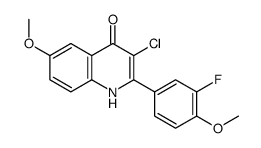 4-Quinolinol,3-chloro-2-(3-fluoro-4-methoxyphenyl)-6-methoxy- Structure