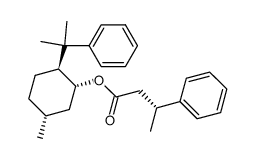 (1R,2S,5R)-5-methyl-2-(2-phenylpropan-2-yl)cyclohexyl (R)-3-phenylbutanoate结构式