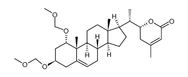 (R)-6-((S)-1-((1S,3R,8S,9S,10R,13S,14S,17R)-1,3-bis(methoxymethoxy)-10,13-dimethyl-2,3,4,7,8,9,10,11,12,13,14,15,16,17-tetradecahydro-1H-cyclopenta[a]phenanthren-17-yl)ethyl)-4-methyl-5,6-dihydro-2H-pyran-2-one结构式