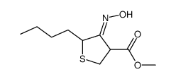 4-carbomethoxy-3-keto-2-butyltetrahydrothiophene oxime结构式