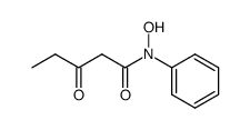 N-hydroxy-3-oxo-N-phenylpentanamide结构式