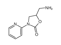 5-(aminomethyl)-3-pyridin-2-yl-1,3-oxazolidin-2-one结构式