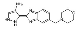 3-[5-(morpholin-4-ylmethyl)benzimidazol-2-ylidene]-1,2-dihydropyrazol-4-amine Structure