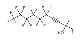 6,6,7,7,8,8,9,9,10,10,11,11,11-tridecafluoro-3-methylundec-4-yn-3-ol结构式