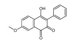 4-hydroxy-7-methoxy-3-phenylnaphthalene-1,2-dione Structure