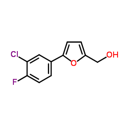 [5-(3-CHLORO-4-FLUOROPHENYL)-2-FURYL]METHANOL结构式