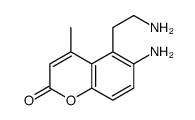 6-amino-5-(2-aminoethyl)-4-methylchromen-2-one结构式