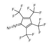 5-diazo-1,2,3,4-tetrakis(trifluoromethyl)cyclopenta-1,3-diene结构式