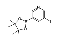 3-碘-5-(4,4,5,5-四甲基-1,3,2-二噁硼烷-2-基)-吡啶结构式