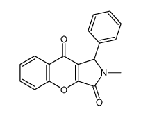 2-methyl-1-phenyl-1,2-dihydrochromeno[2,3-c]pyrrole-3,9-dione结构式