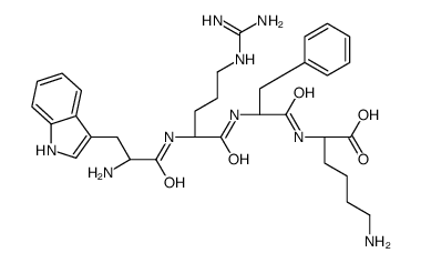 (2S)-6-amino-2-[[(2S)-2-[[(2S)-2-[[(2S)-2-amino-3-(1H-indol-3-yl)propanoyl]amino]-5-(diaminomethylideneamino)pentanoyl]amino]-3-phenylpropanoyl]amino]hexanoic acid Structure
