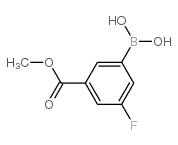 3-氟-5-甲氧羰基苯硼酸结构式
