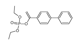 1-[(1,1'-biphenyl)-4-yl]vinyl diethyl phosphate结构式