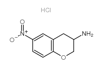 6-硝基-苯并二氢吡喃-3-胺盐酸盐结构式