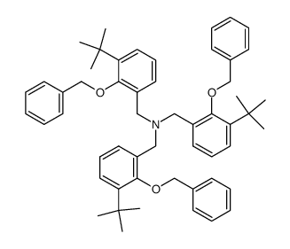tris(2-(benzyloxy)-3-(tert-butyl)benzyl)amine Structure