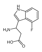 3-氨基-3-(4-氟-3-吲哚)-丙酸结构式