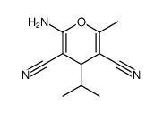 2-amino-6-methyl-4-propan-2-yl-4H-pyran-3,5-dicarbonitrile Structure