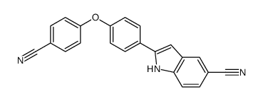 2-[4-(4-cyanophenoxy)phenyl]-1H-indole-5-carbonitrile结构式