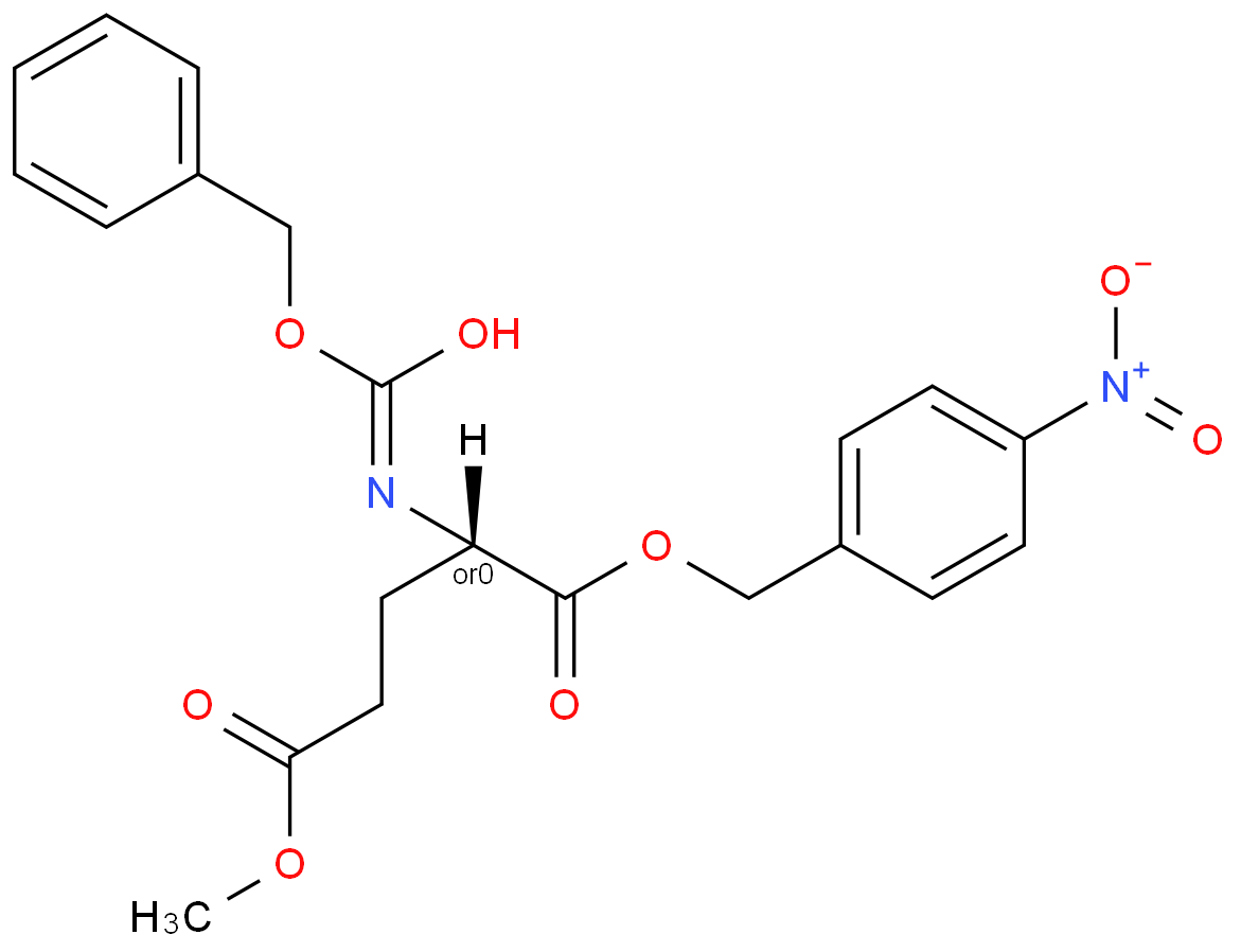 Glutamic acid, N-carboxy-, N-benzyl 5-Me 1-p-nitrobenzyl ester, L- (7CI)结构式