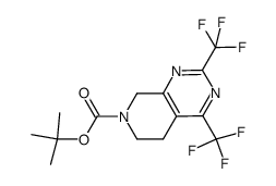 2,4-bis-trifluoromethyl-5,8-dihydro-6H-pyrido[3,4-d]pyrimidine-7(8H)-carboxylic acid t-butyl ester结构式